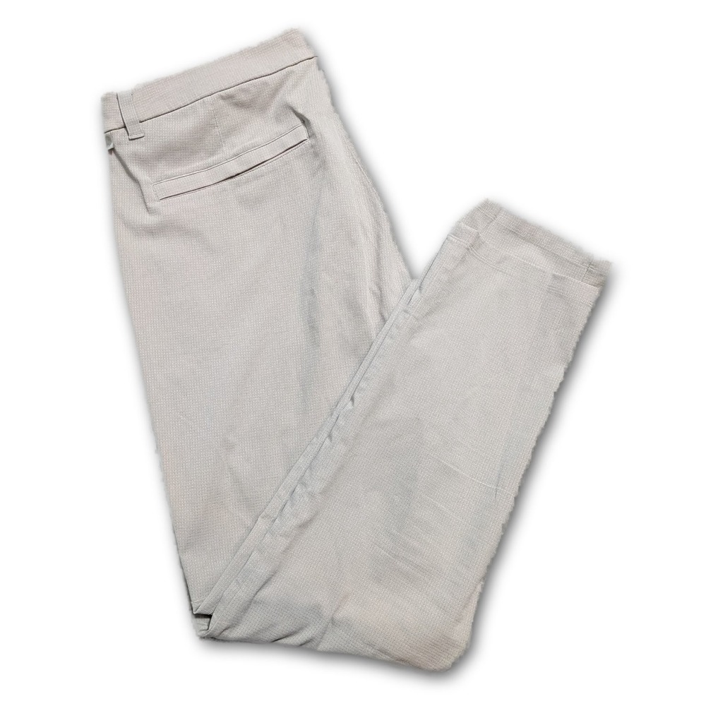 Lululemon ABC Mens Pants Pant Beige 36x32 Waffle Performance Slim 36 Fit Stretch